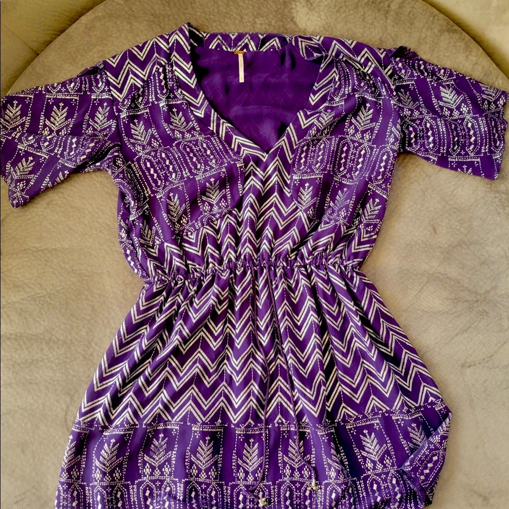 Beautiful purple and silver free people dress size small